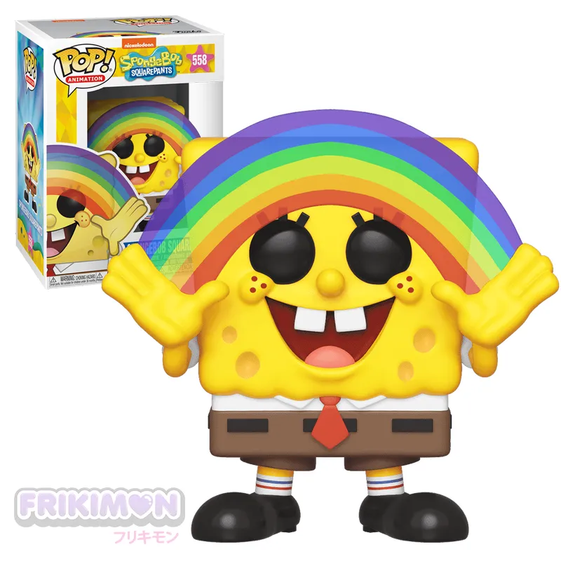 Funko Pop Bob Esponja con arcoiris 558 Nickelodeon