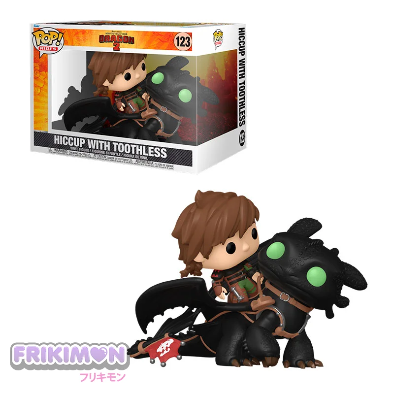 Funko Pop Rides Deluxe Hiccup con Desdentado 123 Como Entrenar a tu Dragon 2