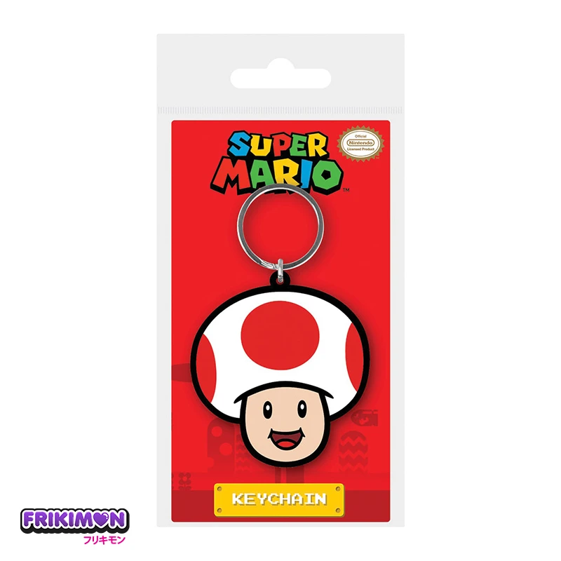 llavero goma champiñon super mario toad