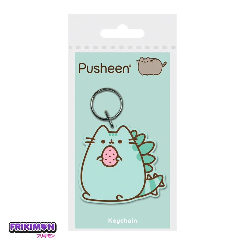 llavero goma pusheen dinosaurio huevo verde