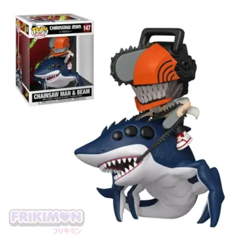 Funko Pop Rides Deluxe Chainsaw Man y Beam 147 Chainsaw Man Reze