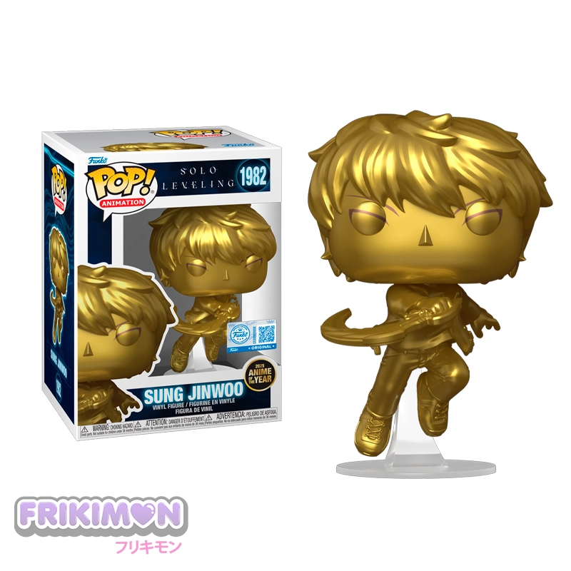 Funko Pop Sung Jinwoo Gold 1982 Exclusive Edition Solo Leveling dorado