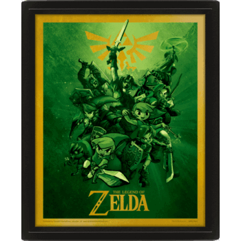 Cuadro 3D Link The Legend of Zelda
