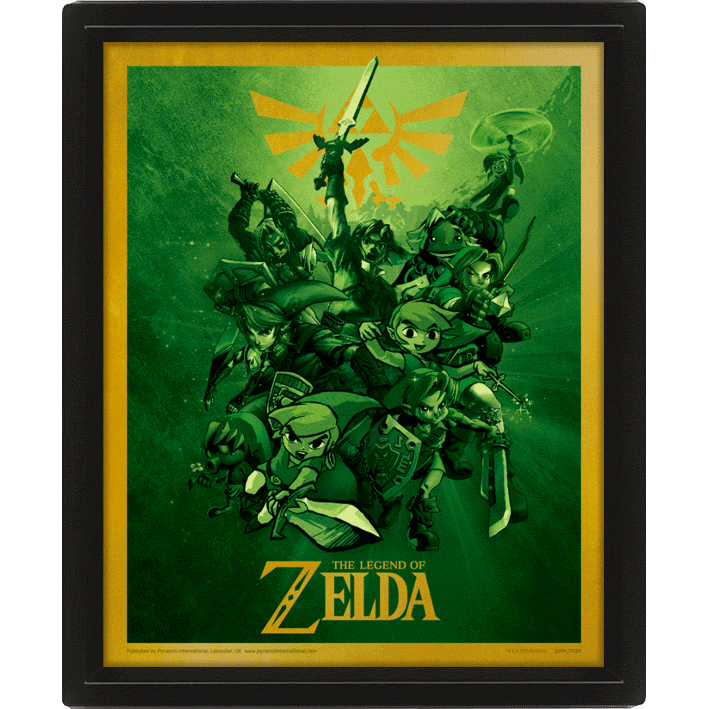 Cuadro 3D Link The Legend of Zelda