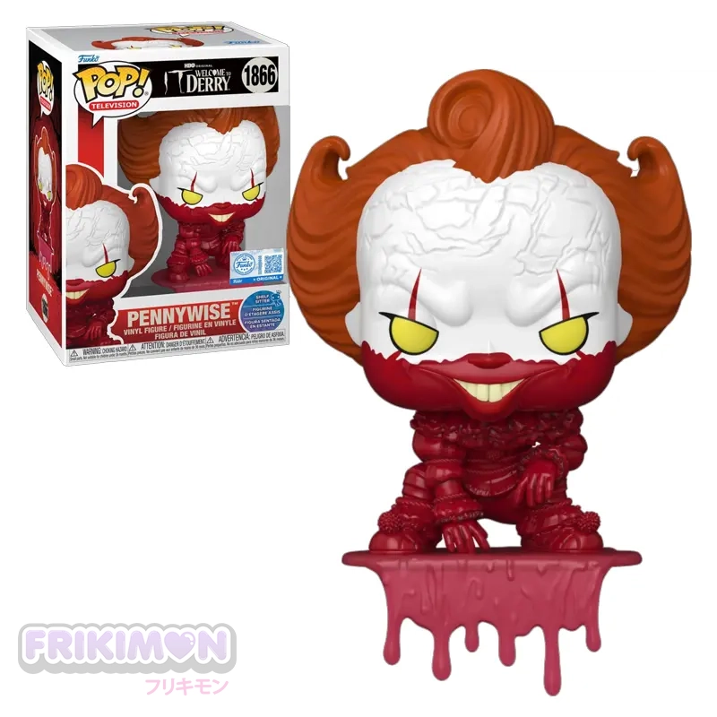 Funko Pop Shelf Sitter Pennywise bloody 1866 EXC IT Welcome to Derry