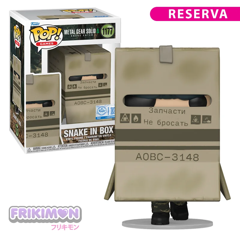 reserva funko pop snake in box 1177 metal gear solid exclusive