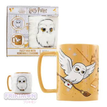 taza con funda de peluche hedwig harry potter