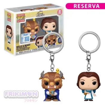 pack 2 llaveros pocket pop disney la bella y la bestia belle beast special edition