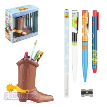 Disney Pixar Toy Story Portalápices con set de papelería Bota de Woody 16 cm