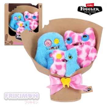 Peluche Fuggler Ramo Fugg Bouquets Ramo de peluches rosa y celeste