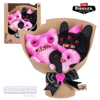 Peluche Fuggler Ramo Fugg Bouquets Ramo de peluches rosa y negro