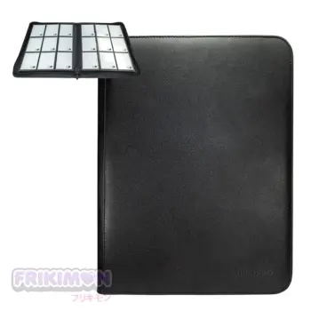 archivador carpeta binder con cremallera negra ultra pro 360 cartas